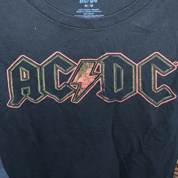 EUC AC/DC black medium tee shirt - Picture 2 of 4